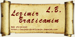 Ležimir Bratičanin vizit kartica